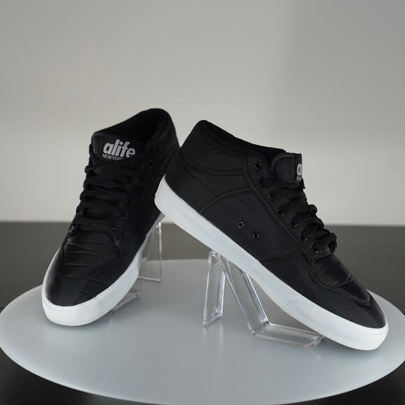 Alife Everybody Mid Nylon Black/White - Men's Size 12 - Picture 6 of 9